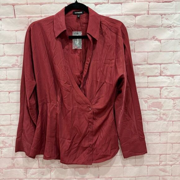 Express long sleeve dress blouse size medium - Picture 1 of 10
